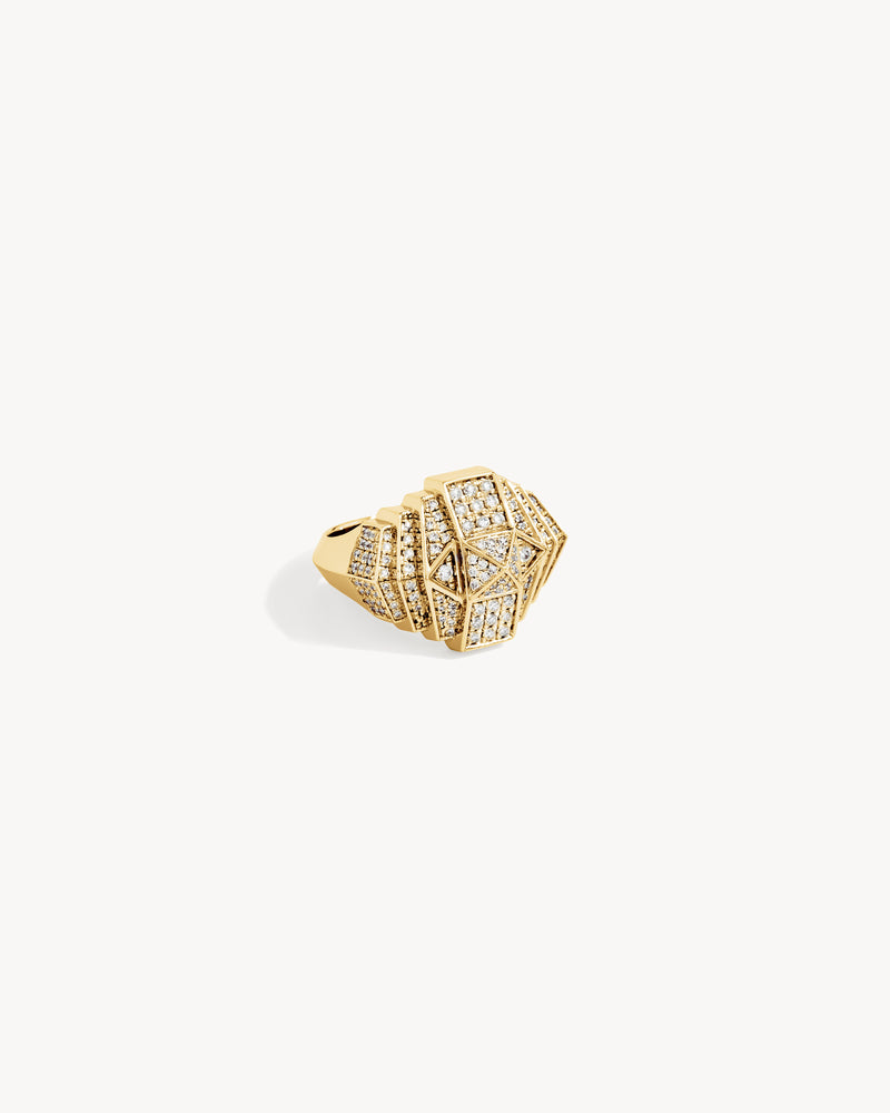 Rockaway Mini Pyramid - Yellow Gold & Diamonds - Image 3