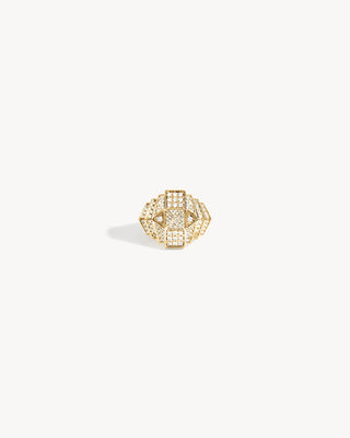 Bague Rockaway Mini Pyramide - Or Jaune & Diamants