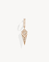 Stairway Cone Hoop Earring - Pink Gold & Diamonds