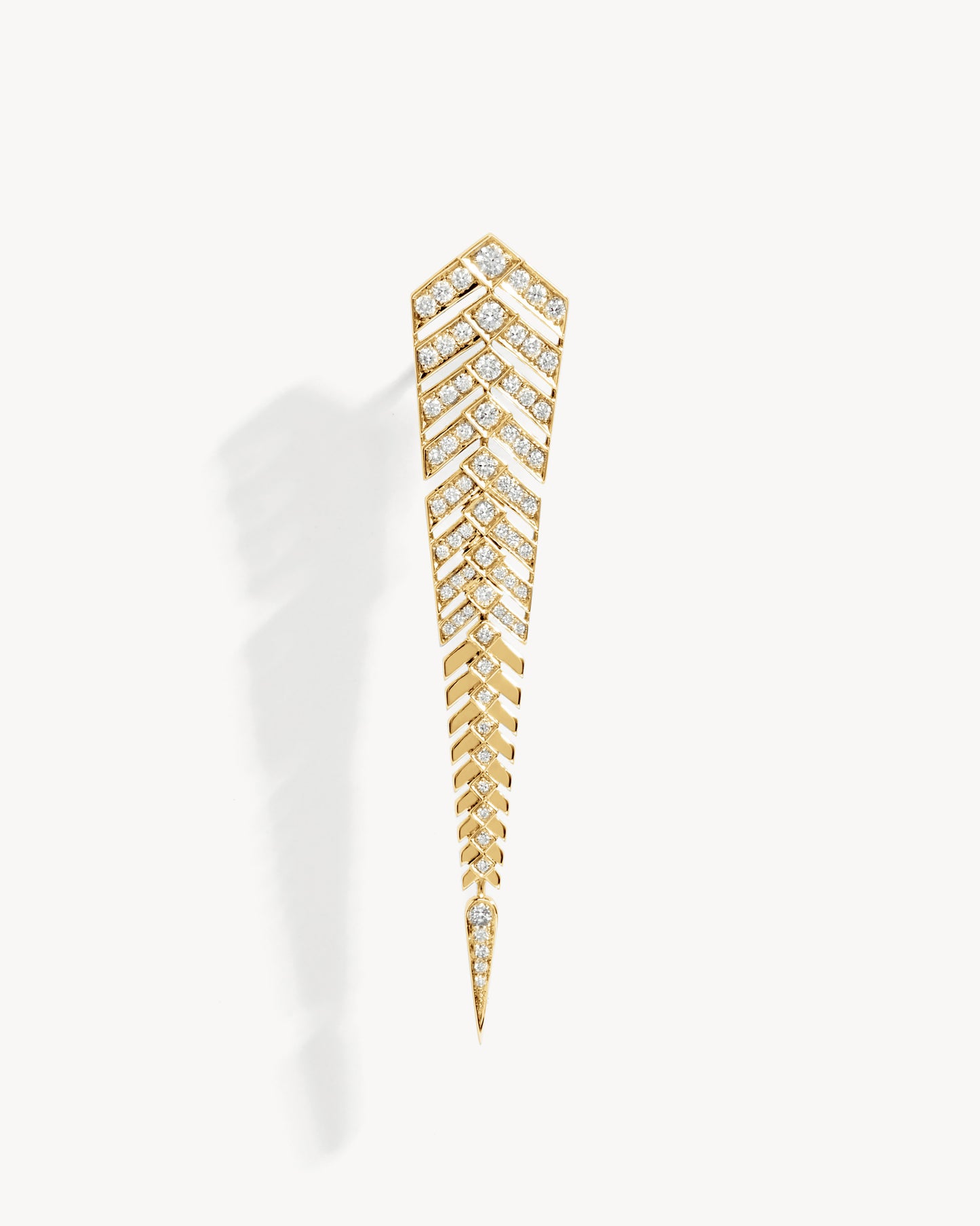 Stairway XL Earring - Yellow Gold & Diamonds