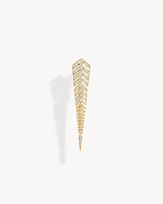 Boucle d'oreille Stairway XL - Or jaune & Diamants