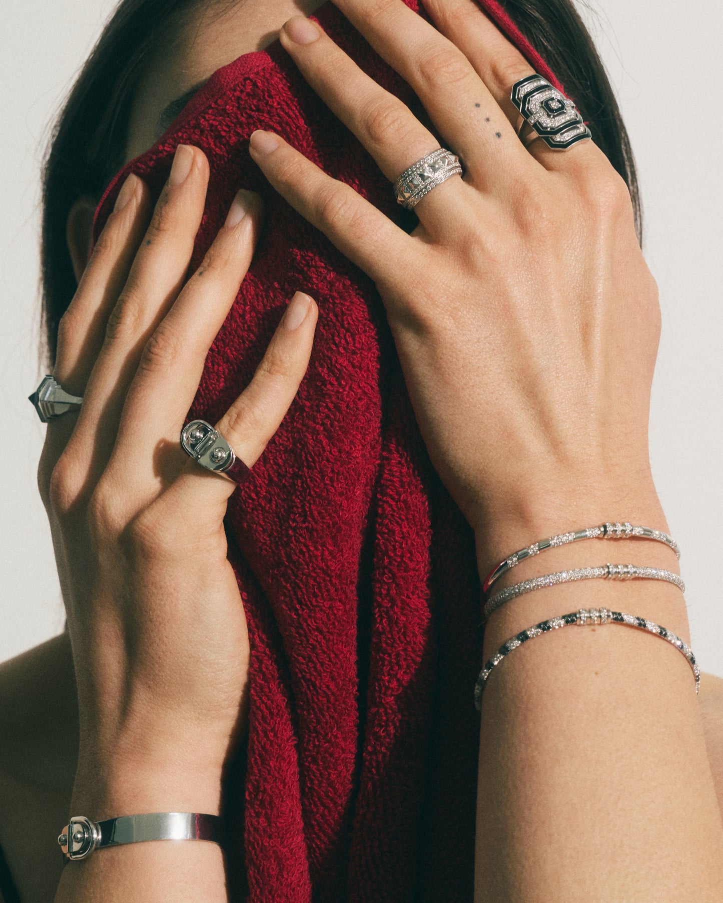 Bague My Way - Argent, Émail & Diamants