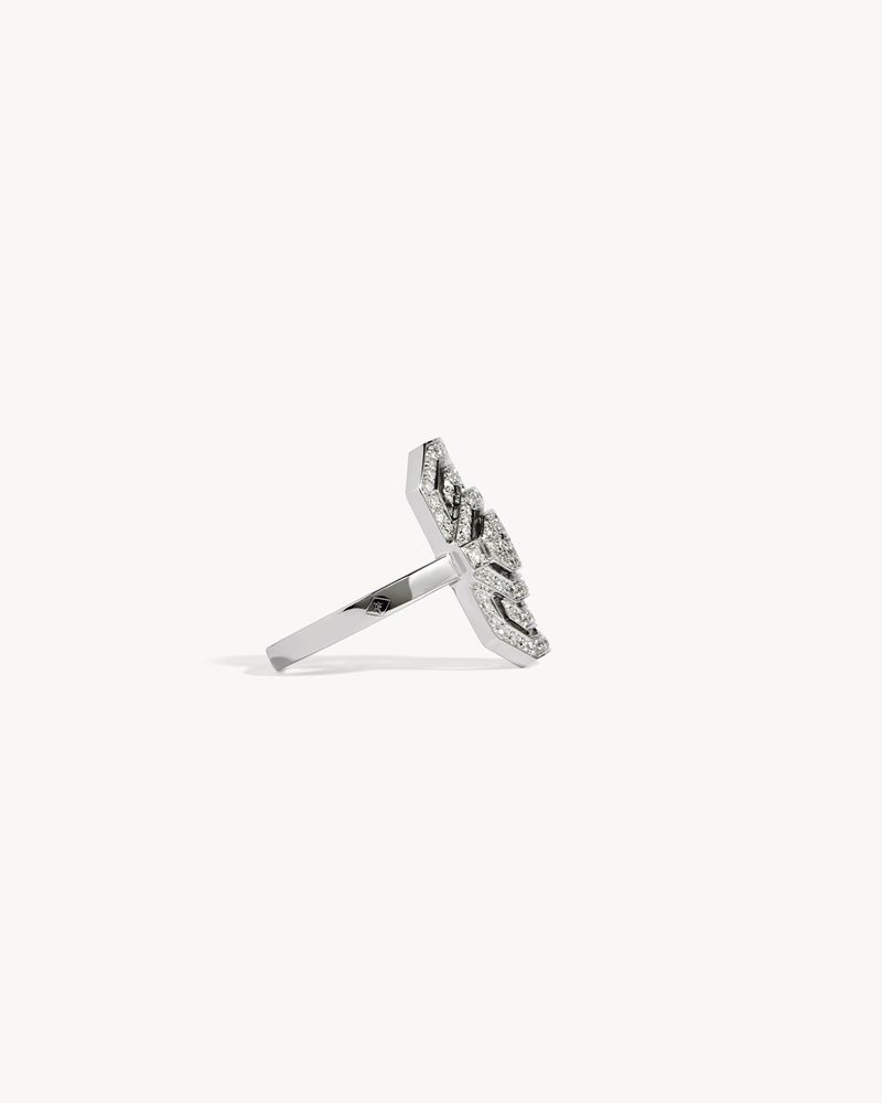 Petite My Way Ring - Silver & Diamonds - Image 4