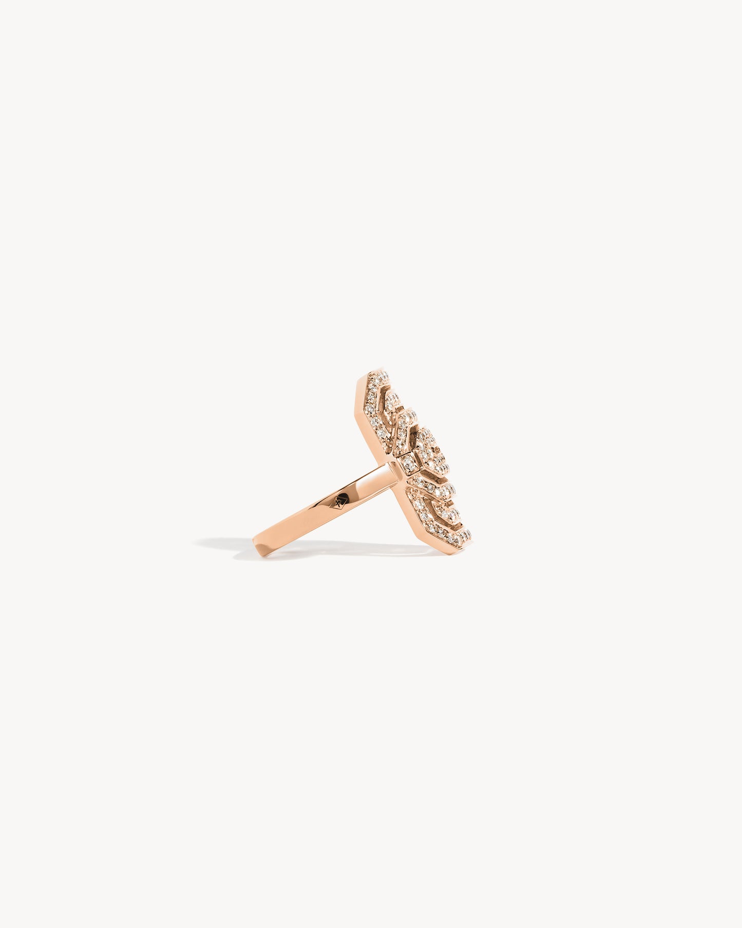 Petite My Way Ring - Pink Gold & Diamonds