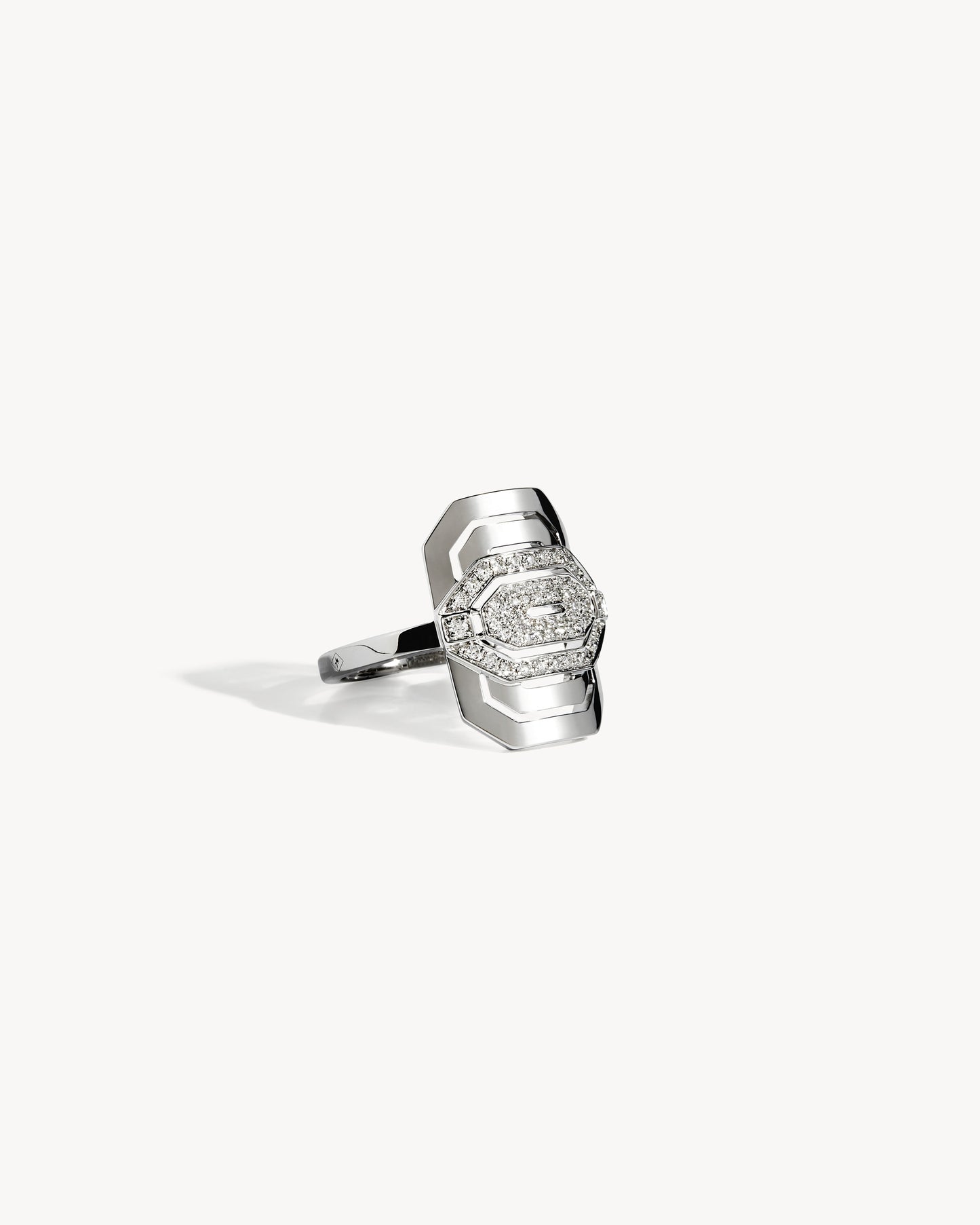 Bague Petite My Way Semi Pavée - Argent & Diamants