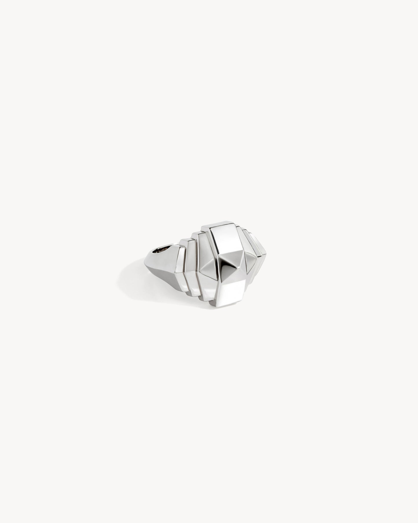 Rockaway Mini Pyramid Ring - Silver