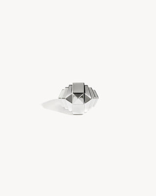 Bague Rockaway Mini Pyramide - Argent