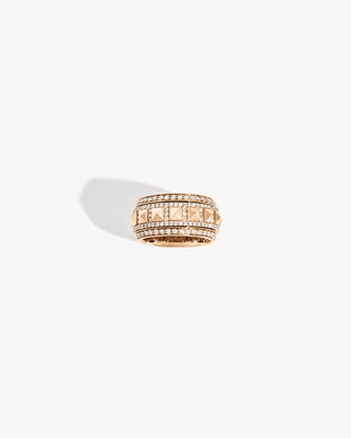 Bague Rockaway Spinner - Or Rose & Diamants