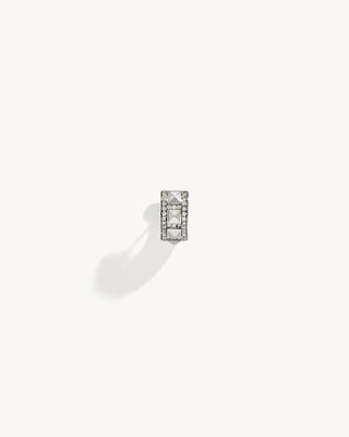 Rockaway Picots Earring - Silver & Diamonds