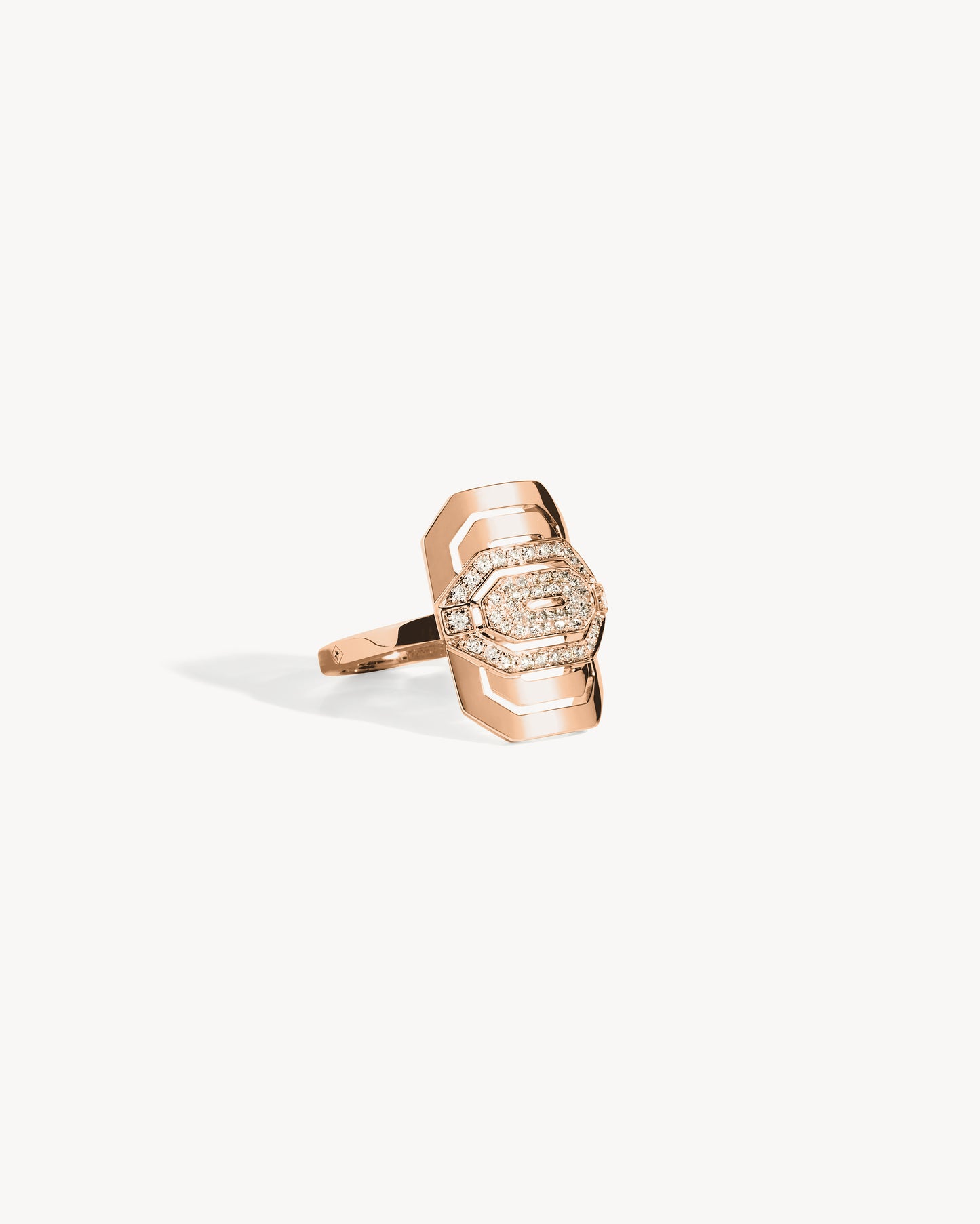 Bague Petite My Way Semi Pavée - Or Rose & Diamants