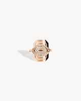 Petite My Way Ring Half Paved - Pink Gold & Diamonds