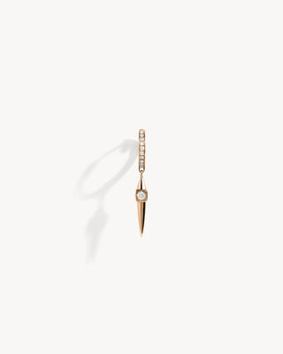 Rockaway Peak Hoop Earring - Pink Gold & Diamonds