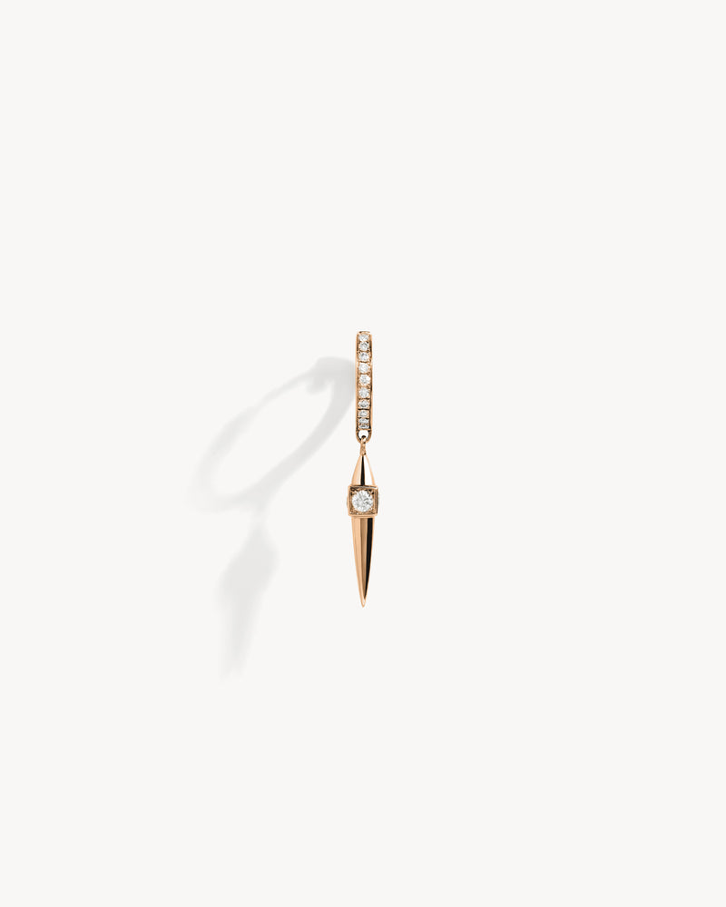 Créole Rockaway Pic - Or Rose & Diamants - Image 1