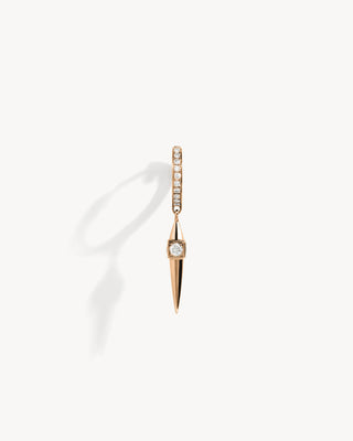Rockaway Peak Hoop Earring - Pink Gold & Diamonds