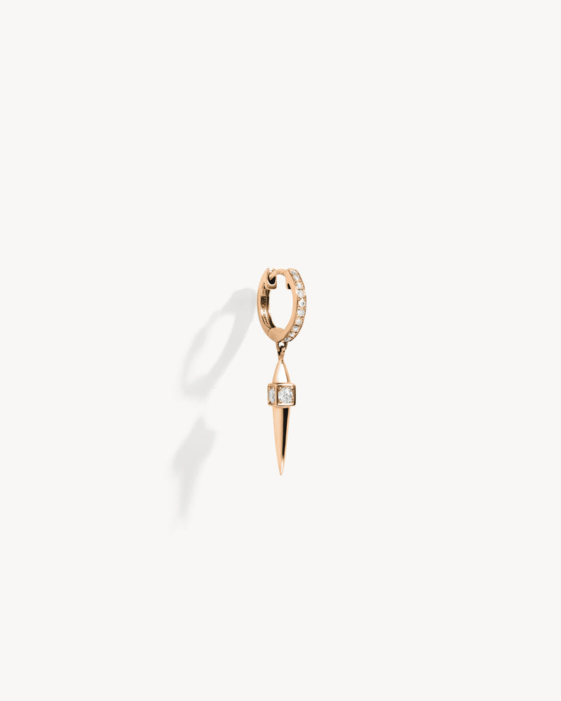 Créole Rockaway Pic - Or Rose & Diamants - Image 2