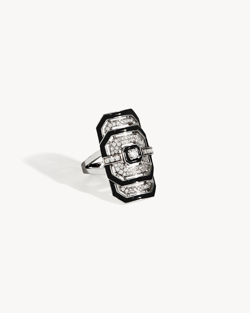 Bague My Way - Argent, Émail & Diamants - Image 3