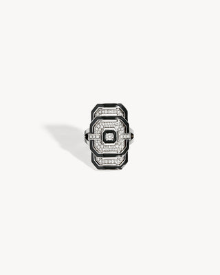 Bague My Way - Argent, Émail & Diamants