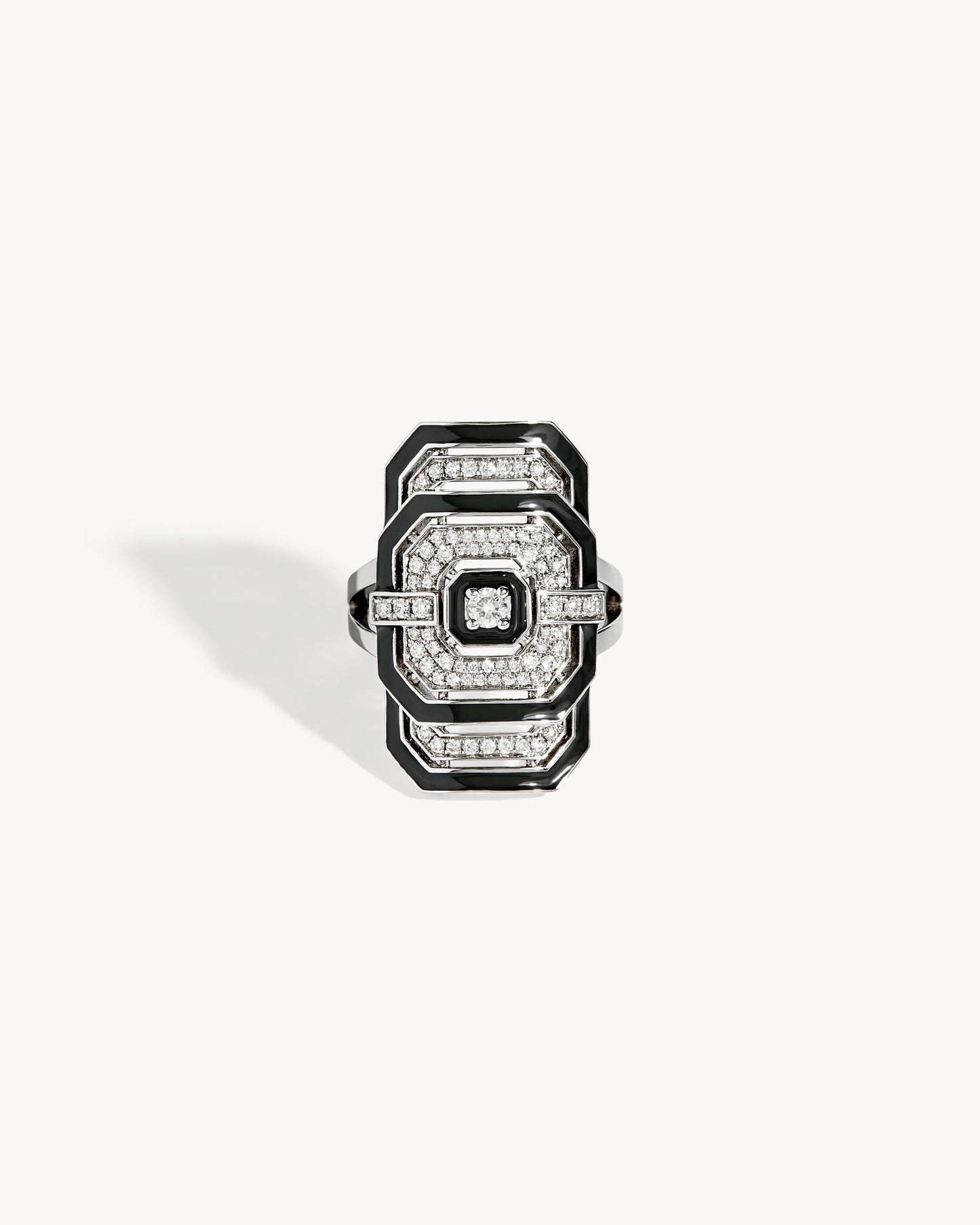 Bague My Way - Argent, Émail & Diamants