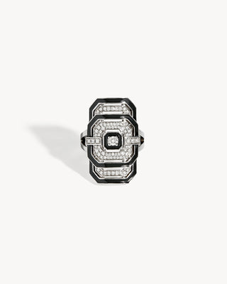 Bague My Way - Argent, Émail & Diamants