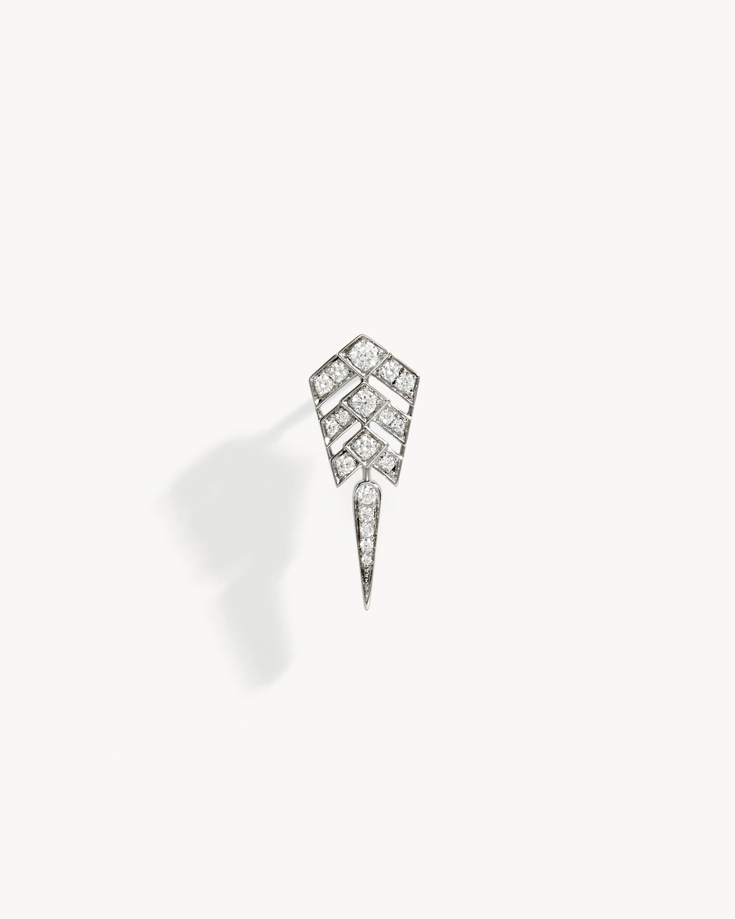 Boucle d'oreille Stairway S - Argent & Diamants