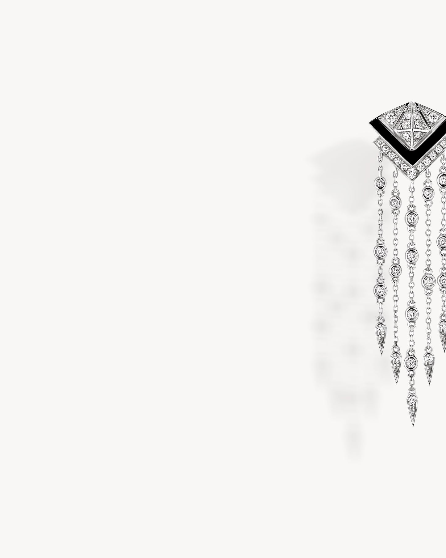 Boucle d'oreille Skyway - Argent, Émail & Diamants