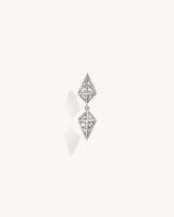 Rockaway Earring - Silver & Diamonds