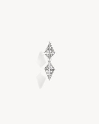 Rockaway Earring - Silver & Diamonds