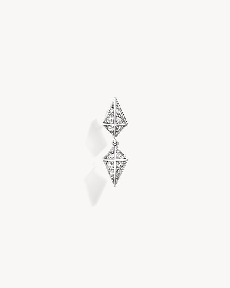 Rockaway Earring - Silver & Diamonds - Image 1