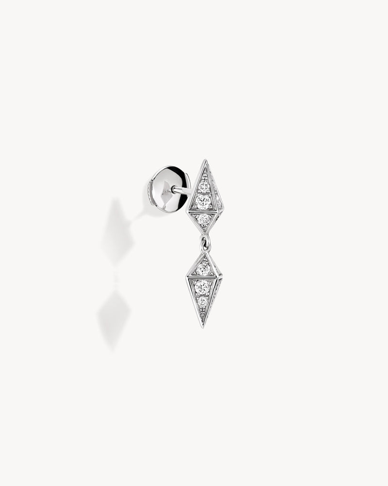 Rockaway Earring - Silver & Diamonds - Image 3