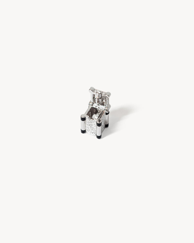 Collier Wish Box Hope - Argent, Agate noire & Diamants - Image 3
