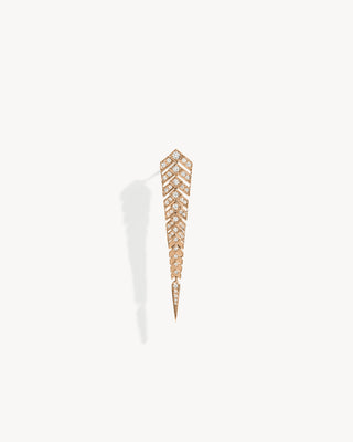 Stairway M Earring - Pink Gold & Diamonds