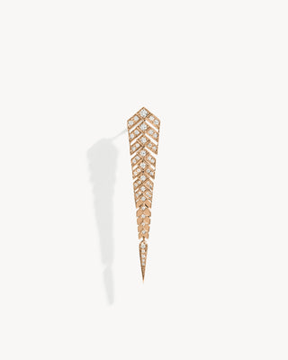 Stairway M Earring - Pink Gold & Diamonds