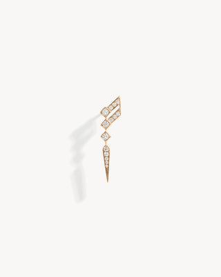 Stairway Wings Earrings - Pink Gold & Diamonds