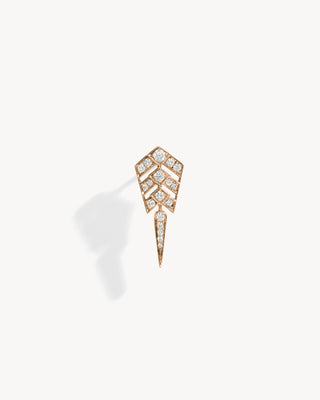 Boucle d'oreille Stairway S - Or Rose & Diamants