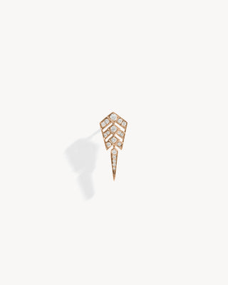 Boucle d'oreille Stairway S - Or Rose & Diamants