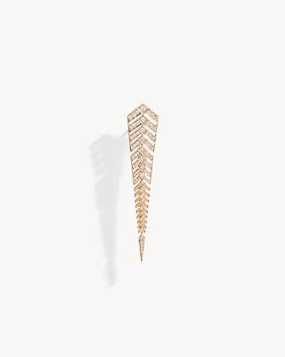 Boucle d'oreille Stairway XL - Or Rose & Diamants