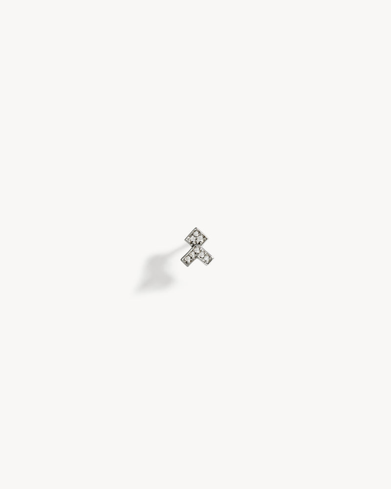 Piercing Stairway Flèche - Or Blanc & Diamants - Image 1