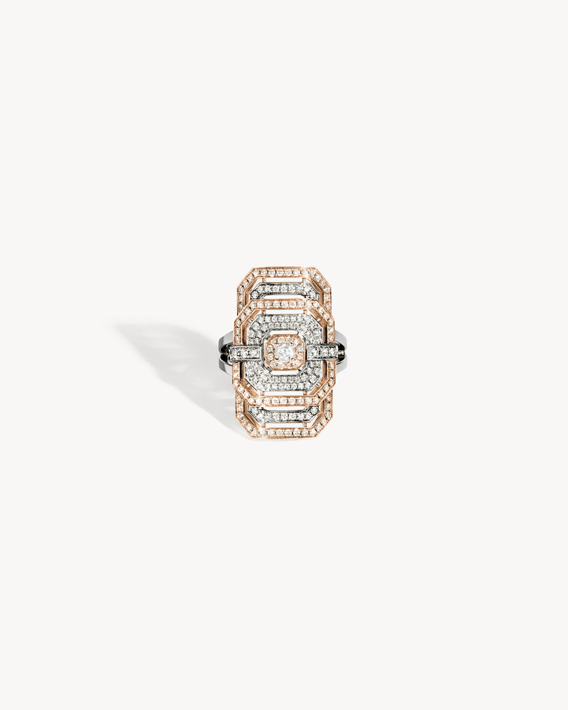 My Way Ring - Pink Gold, Silver & Diamonds - Image 1