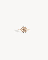 Bague Mini Spike - Or Rose, Agates Noires & Diamants