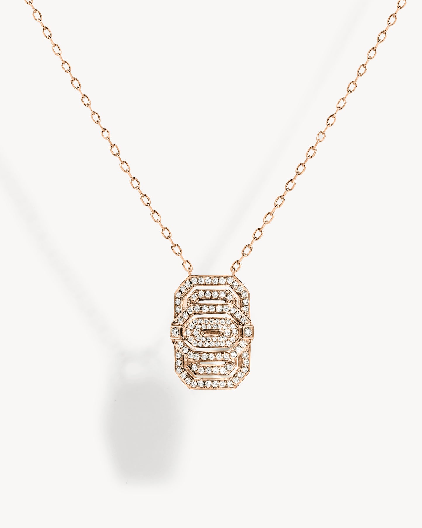 Petite My Way Necklace - Pink Gold & Diamonds