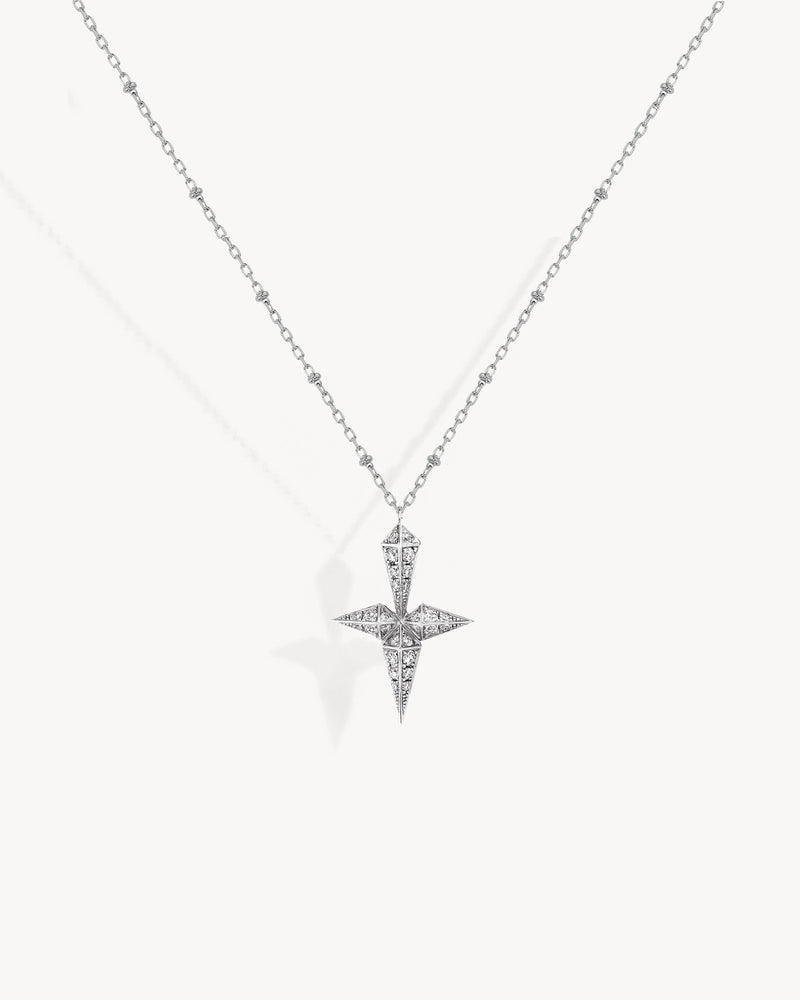 Collier Rockaway Croix - Argent & Diamants - Image 1