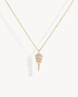 Stairway S Necklace - Pink Gold & Diamonds