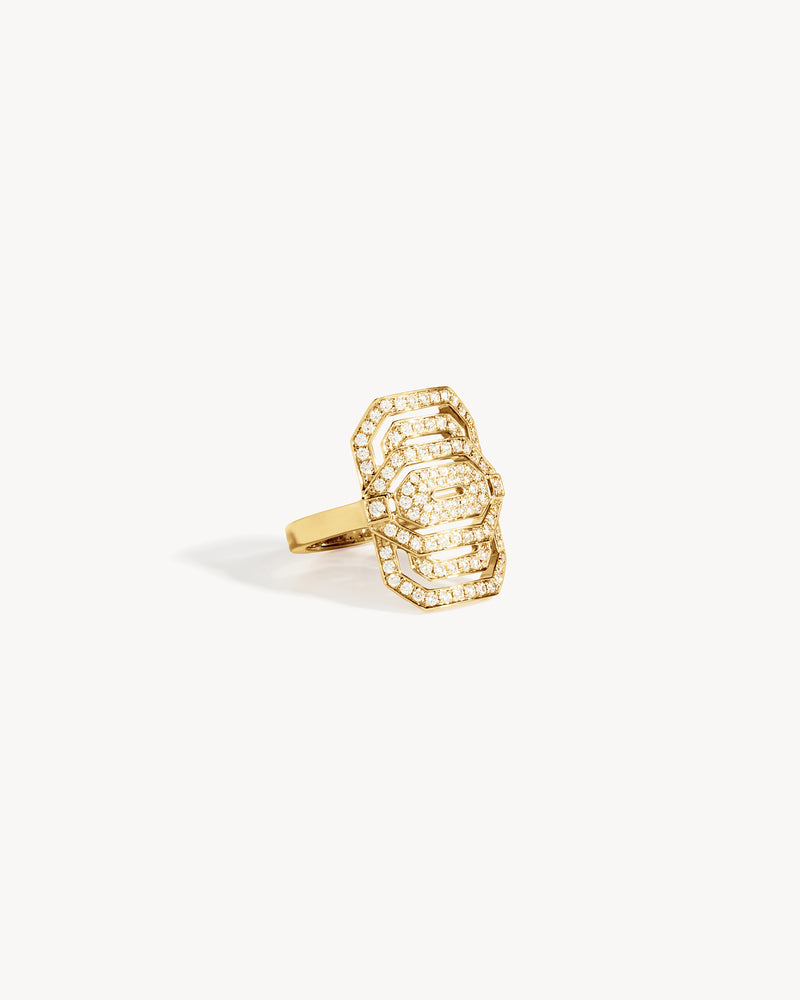 Petite My Way Ring - Yellow Gold & Diamonds - Image 3