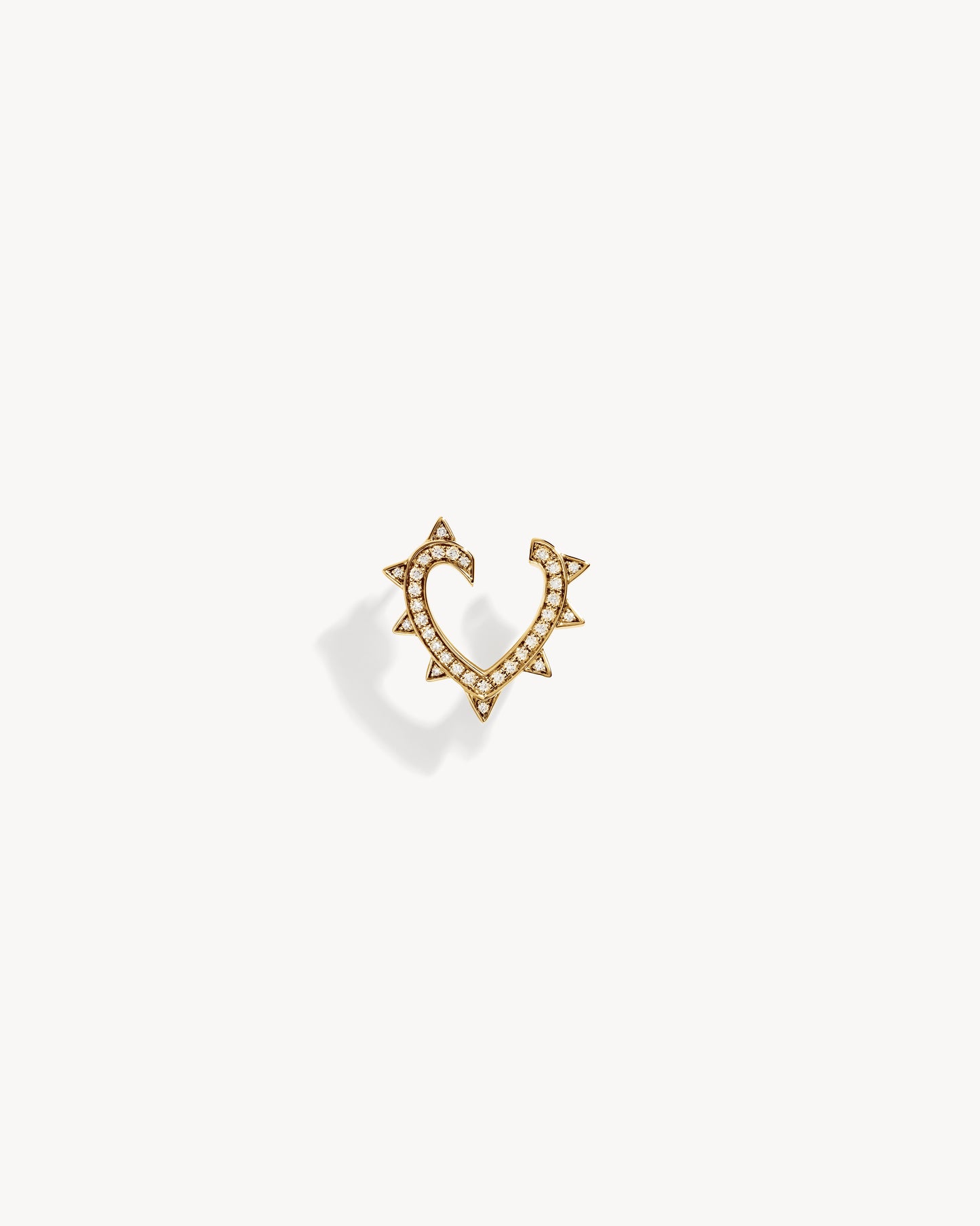 Boucle d'oreille Rockaway Cœur - Or Jaune & Diamants