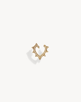 Boucle d'oreille Rockaway Cœur - Or Jaune & Diamants