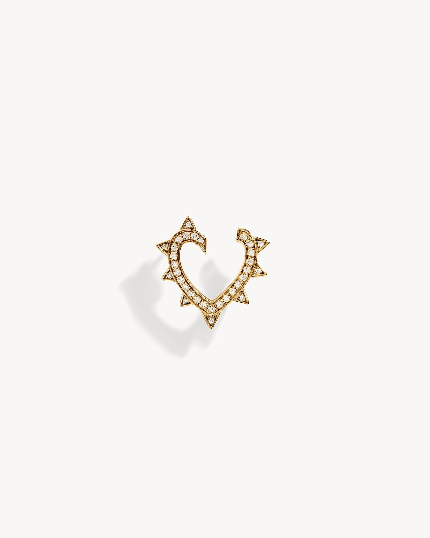 Rockaway Heart Earring - Yellow Gold & Diamonds