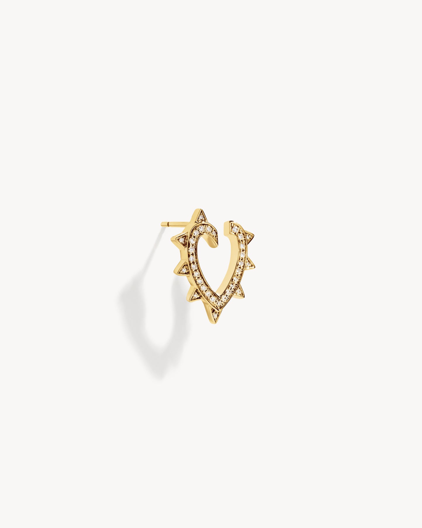 Rockaway Heart Earring - Yellow Gold & Diamonds