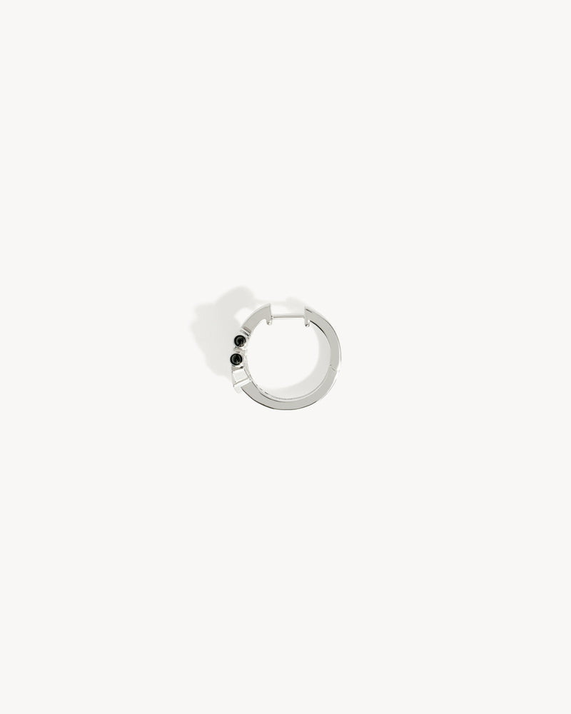 Créole Spike - Argent, Agates Noires & Diamants - Image 3