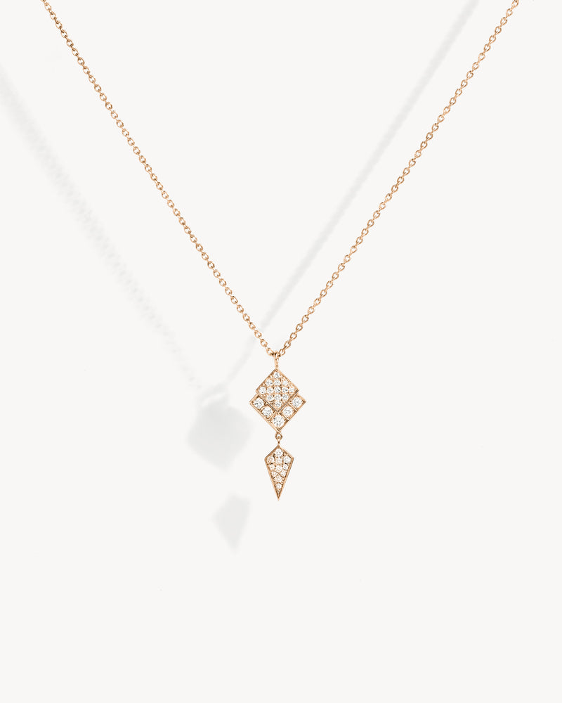 Stairway Necklace - Pink Gold & Diamonds - Image 1