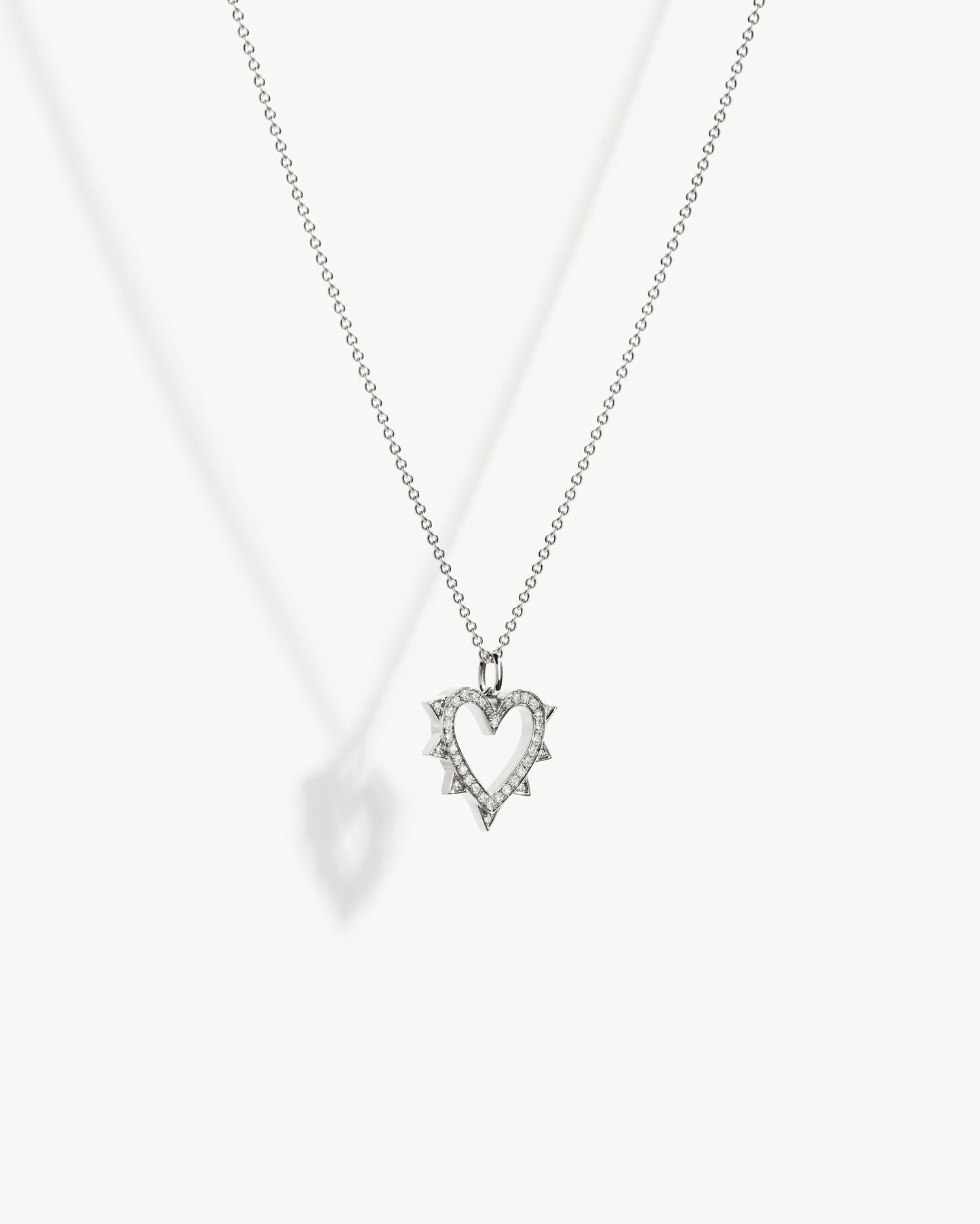 Collier Rockaway Cœur  - Argent & Diamants